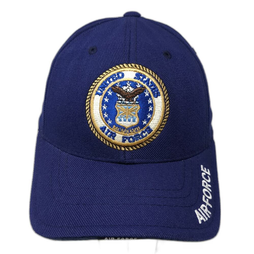 Rapid Dominance Baseball Cap Blue One Size US Air Force Emblem Logo Military Hat